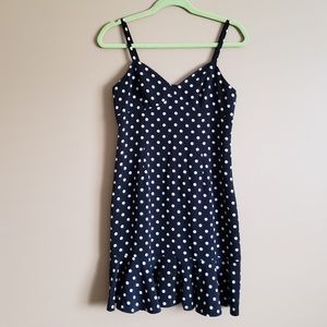VINTAGE POLKA DOT MIDI DRESS